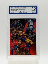 1994 Marvel Universe WOLVERINE DEFEATED '94 Flair #118 Graded 5 Star Gem Mint 10 picture