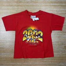 Vintage Walt Disney World Mickey Mouse Disney 2002 Red Toddler 3T Graphic Tee picture