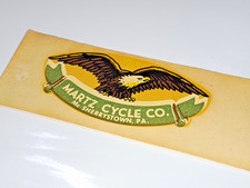 Vintage MARTZ CYCLE Motorcycle Dealer Waterslide decal Mc Sherrystown PA picture