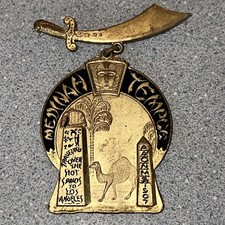 HTF 1907 Medinah Temple Shriner’s Badge Pin Great Collector Piece RARE picture