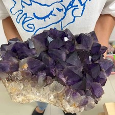 22.4LB Giant Natural Amethyst Cluster Crystal Raw Mineral Specimen Healing Decor picture