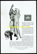 1930 GM's Body by Fisher Vintage Depression Era Ad 