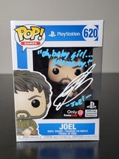 🔥Funko Pop Last Of Us: Joel #620 RARE Signed Troy Baker w/QUOTE + COA🔥 picture