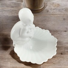 Copenhagen Denmark Dahl Jensen DJ Porcelain 1099 Girl on Shell Discontinued VTG picture