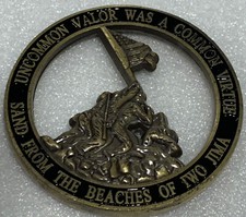 * US Marine Corps Memorial Military Challenge Coin From The Sands Of Iwo Jima picture
