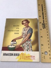 1950s HAMILTON BEACH MIXETTE VTG. COOKING RECIPE AND INSTRUCTION BOOKLET picture