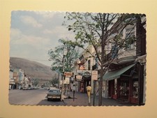 Middleburgh New York vintage postcard street view in business district 1970's picture