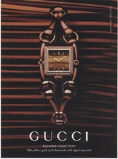 2007 Gucci Signoria Tigers Eye Dial Diamonds Watches Vintage Magazine Print Ad picture