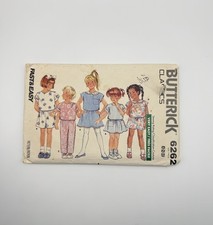 VTG 1988 Butterick UNCUT Sewing Pattern #6262 Toddlers Top, Skirt, Shorts, Pants picture