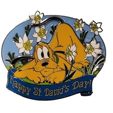 Disney Pluto St David's Day Daffodils Flower Patch Petals LE 750 DIS Pin 153858 picture