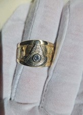 Masonic 10k Gold Diamond Ring Size 11.( 8gr) picture