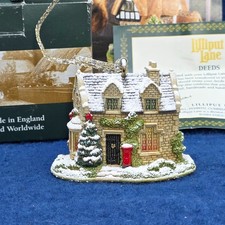 Lilliput Lane Christmas Post Cottage Ornament 2002 England Boxed Vintage COA picture