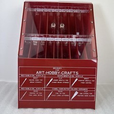 Vtg Artist’s Paintbrush Display Acrylic Cabinet Fixture Doors Advertising Promos picture