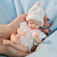 8 inch Silicone Reborn Baby Doll, Soft Touch Realistic Baby with Glued Eyelah... picture