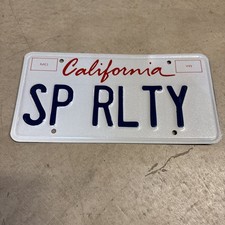 Vtg Real Estate SP RLTY Personalized Custom License Plate California Property picture