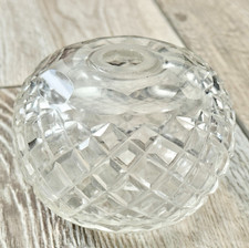 Vintage Cut Crystal Chandelier Body Break Ball Spacer Center Col Made In Spain picture