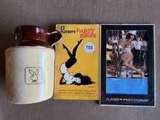 Vintage Playboy Lot Pottery Jug 1982 Playmate Desk Calendar Joke Book picture