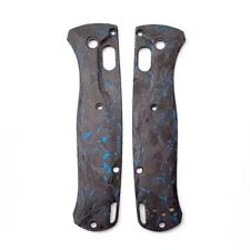 New 1 Pair Custom Made 3K Blue CF Handle Scales For Benchmade Bugout 535 Knives picture