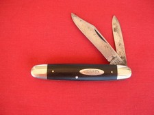 CASE XX 22055 CIGAR SLICK BLACK HANDLES KNIFE 1920-1940 picture