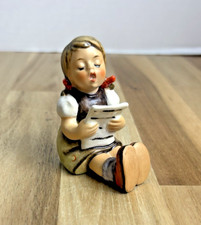Hummel Goebel Girl With Sheet Music Sitting Singing & Reading Figurine #389 picture