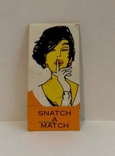 Vintage Snatch A Match Matchbook Ephemera Screw It w/ Risqué Lady Legs Unused picture