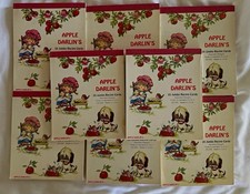 Lot of 8 VTG UNUSED Apple Darlin's 25 Jumbo Recipe Cards NOTEBOOKS picture