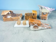 Fontanini Nativity Village Animal Pens Wagon Produce Cart Cages Lot 5 Piece picture