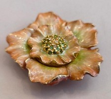 Estee Lauder Jay Strongwater unused flower solid perfume compact,  2010 picture
