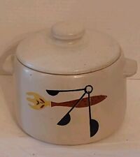 Vintage Ceramic Stoneware Bean Pot Lid West Bend USA MCM 2 Qt Slow Cooker 6