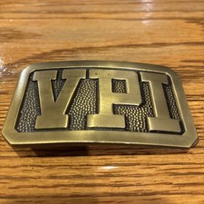 Vintage Virginia Polytechnic Institute VPI | Brass Belt Buckle | Virginia Tech picture