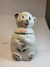 Vintage McCoy Pottery Snow Bear 000 Cookie Jar/Canister USA 1960's. PANDA999. picture