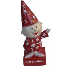 Vintage 1970's Insty Prints Wizard Coin Bank  Hard Plastic 8.5