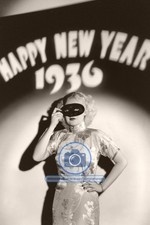 ALICE FAYE CELEBRITY ACTRESS HAPPY NEW YEAR 1936 4X6 PHOTO POSTCARD picture