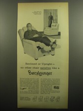 1960 Barcalounger Chair Ad - Reclined or upright - no other chair satisfies picture