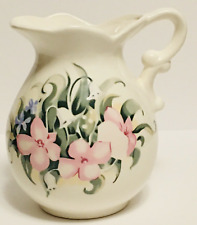 Vintage Ceramic Creamer/Vase/Pitcher has a lovely handle 5