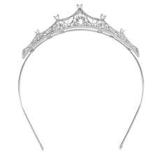 Believe by Brilliance Dazzling Fine Silver Plated Cubic Zirconia Tiara Silver 1 picture