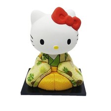 Hello Kitty Kyugetsu Tokyo Pine Wood Grain Hina Doll Sanrio Official Japan Rare picture