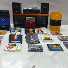 Lot of Mini Music Album Cover Keychains w/ Ball Chain, Plastic, Multicolor picture