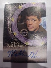 2008 Stargate SG-1 Season 10 Matthew Glave as Colonel Paul Emerson Auto d8k picture