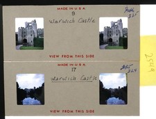 Warwick Castle England - 2x Stereo realist Slides 1954 Kodachrome #2549 picture