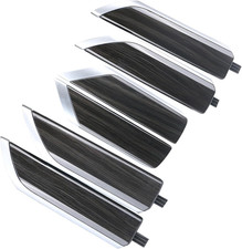 Door Trim Molding Kit Black Wood Grain 6Pcs for Interior Door Panel & Center Con picture