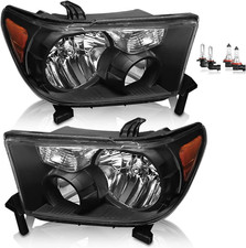 Headlights W/Bulbs Assembly for 2007 2008 2009 2010 2011 2012 2013 Toyota Tundra picture