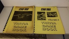 STAR TREK Trivia Game Book Vintage Spiral Enterprise Quiz Book 1 +2 RARE Unused picture