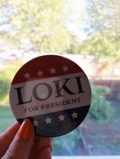 Loki For President 77mm REPLICA pin badges picture