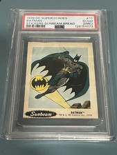 1978 DC Superheroes Stickers BATMAN #16 Sunbeam Bread PSA 2 picture