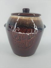 Vintage McCoy Pottery Brown Drip Glaze Cookie Jar picture