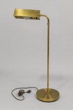 Vintage Alsy Brass Banker’s Floor Lamp – Adjustable Gooseneck Mid-Century picture