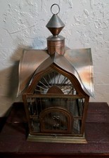 Birdcage Metal Tin  Vtg-Style 17x9  Copper Tin Nice. Use Or Decor  picture