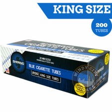 Shargio Blue Light King Size cigarette tube tobacco - 3 Boxes - 200 Tubes Box picture