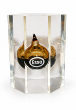 Rare faceted  Shell Esso Brent Charlie North Sea 1981 First Oil Paperweight picture